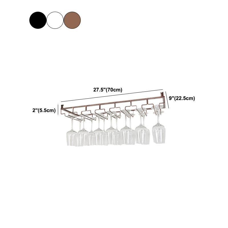 Modern Hanging Wine Glass Rack Metal Glass & Stemware Holder under Cabinet