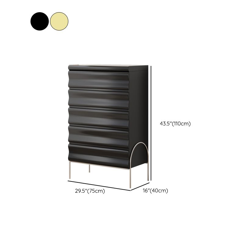 Contemporary Dresser Wooden Storage Chest Dresser with 5 Drawers