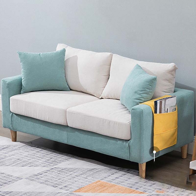 Beige Modern Farmhouse Cushions Standard Sofa 21.65"High Square Arm Sofa