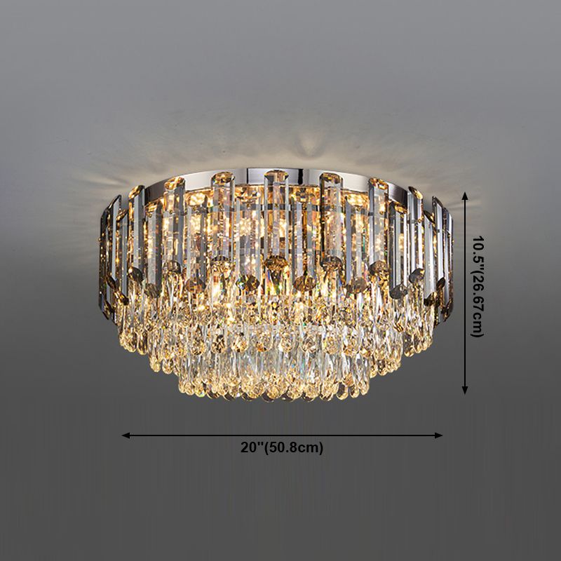 Lámparas de techo empotradas modernas con pantalla de cristal para sala de estar