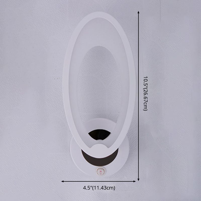 Amplia de la pared LED blanca acrílica en la lámpara de pared geométrica de hierro forjado de estilo conciso moderno para espacios interiores