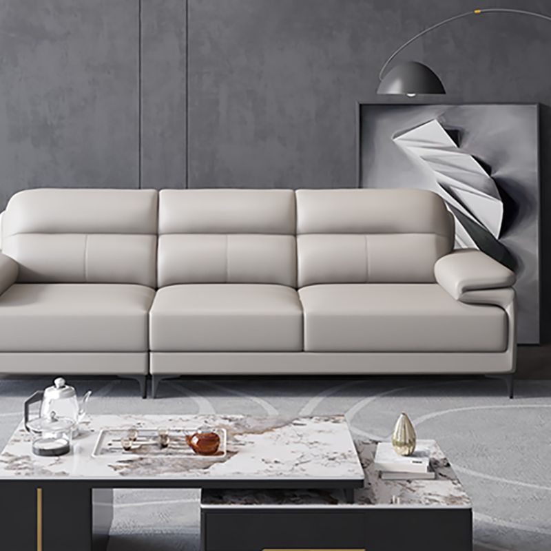 Contemporary Pillowed Back Cushions Sofa/Sectional with Pillow Top Arm