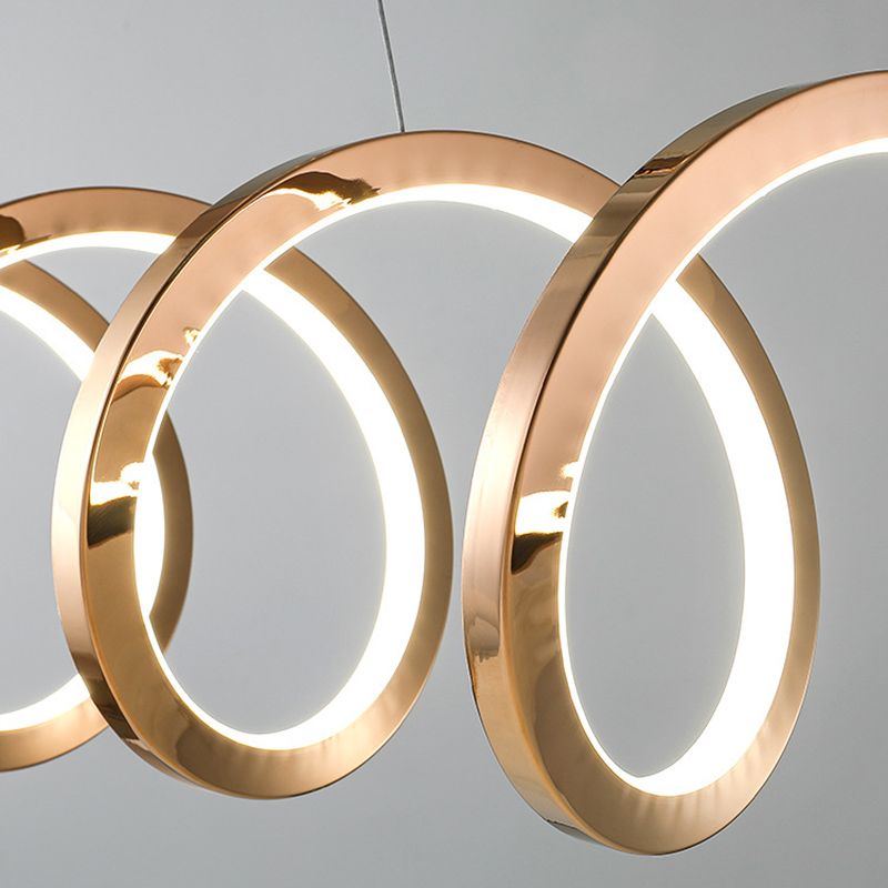Modern Style Ribbon-like Shape Island Pendants Metal Pendant Lights for Living Room