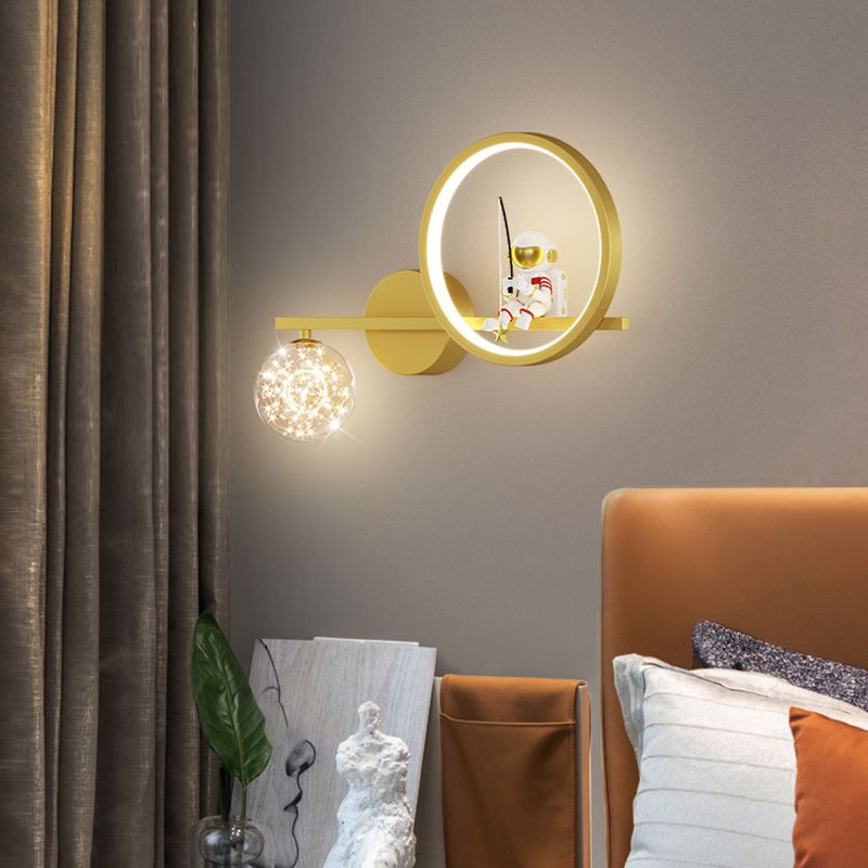 Contemporary Astronaut Wall Light Household Wall Lighting Fixture for Living Room