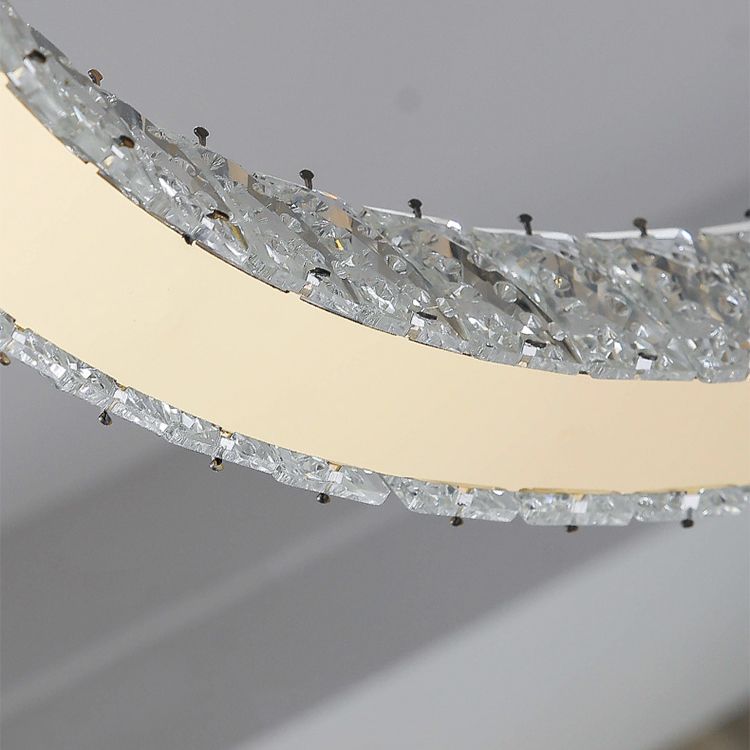 Contemporary Ceiling Pendant Light Crystal Ceiling Hung Fixtures for Living Room