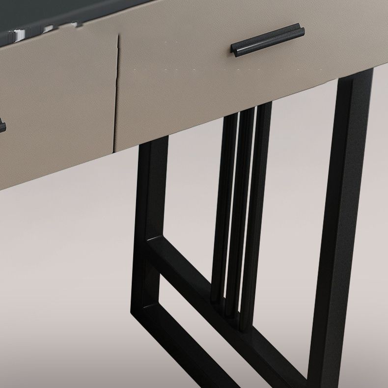 Mirrored Vanity Table and Stool Set 25.59" Wide Stone Top Vanity Desk