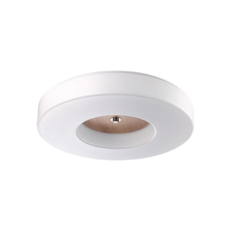 Wooden Circular LED Ceiling Light in Modern Creative Style Acrylic Flush Mount for Living Room
