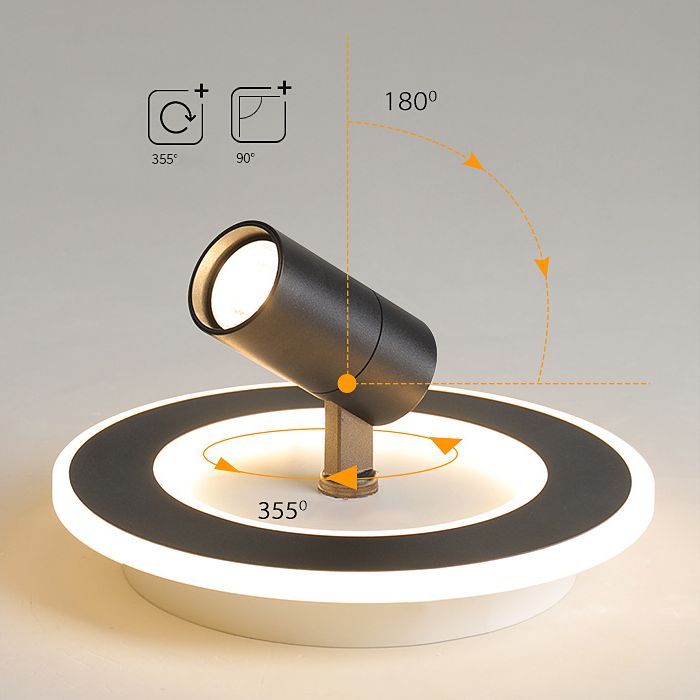 Luce semi-soffitto a LED di ferro a 1 luce in moderno a filo acrilico in stile creativo per il guardaroba