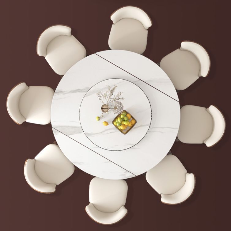 Modern Style 1/3/4/5/7/9 Pieces Dining Sintered Stone Dining Table Set with Metal Legs