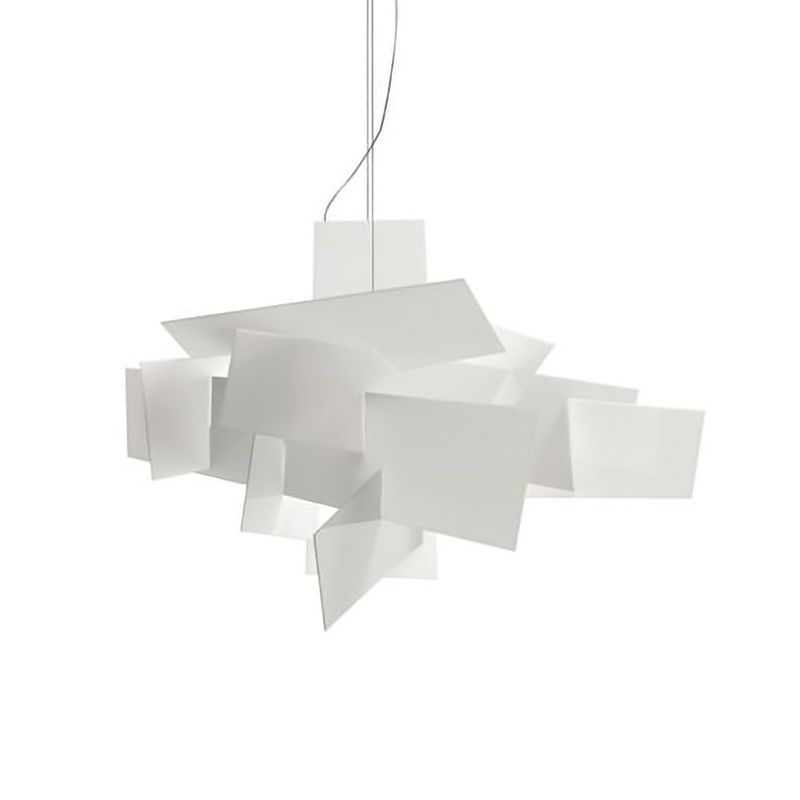 Acrylic Irregular Hanging Lamp Minimalist Single Light White Ceiling Pendant Fixture