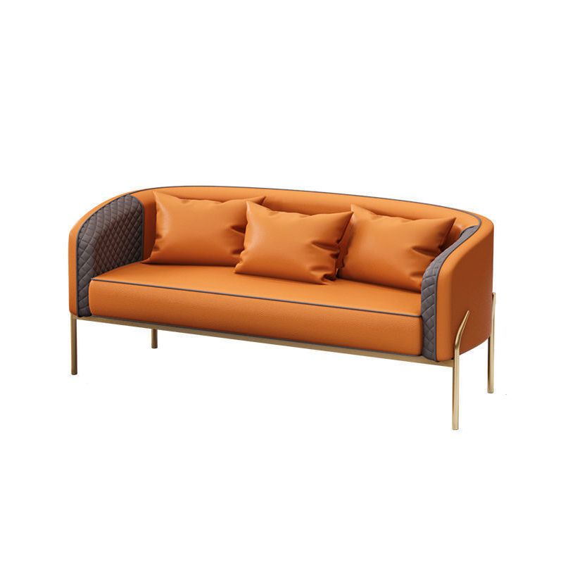 Modern Sloped Arm Sofa Basic Four Legs Standard Sofa for Living Room, Apartment