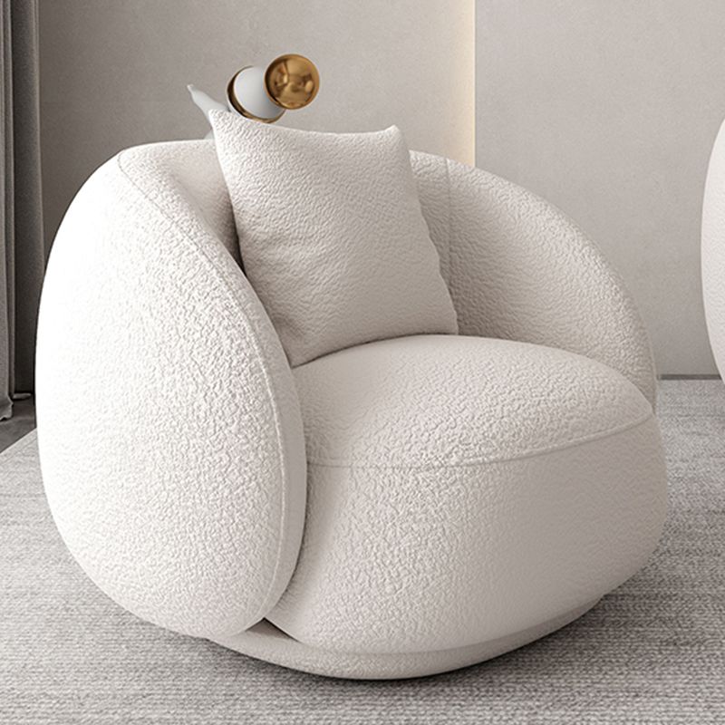 Contemporary Recessed Arm Sofa Pillow Back Curved Sofa for Living Room