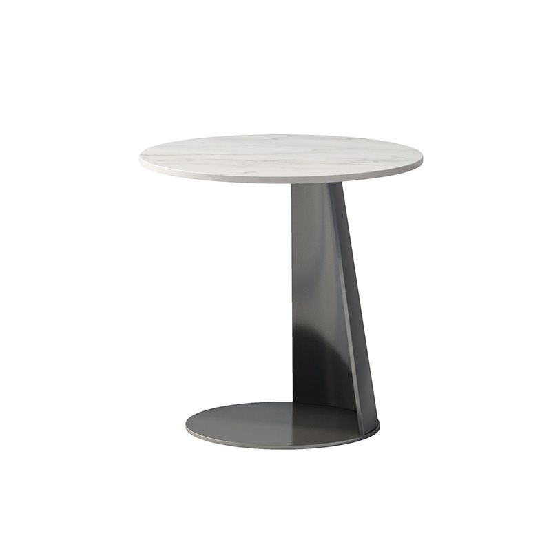 Modern 19.69" Tall Stone End Table Pedestal Side Accent Table