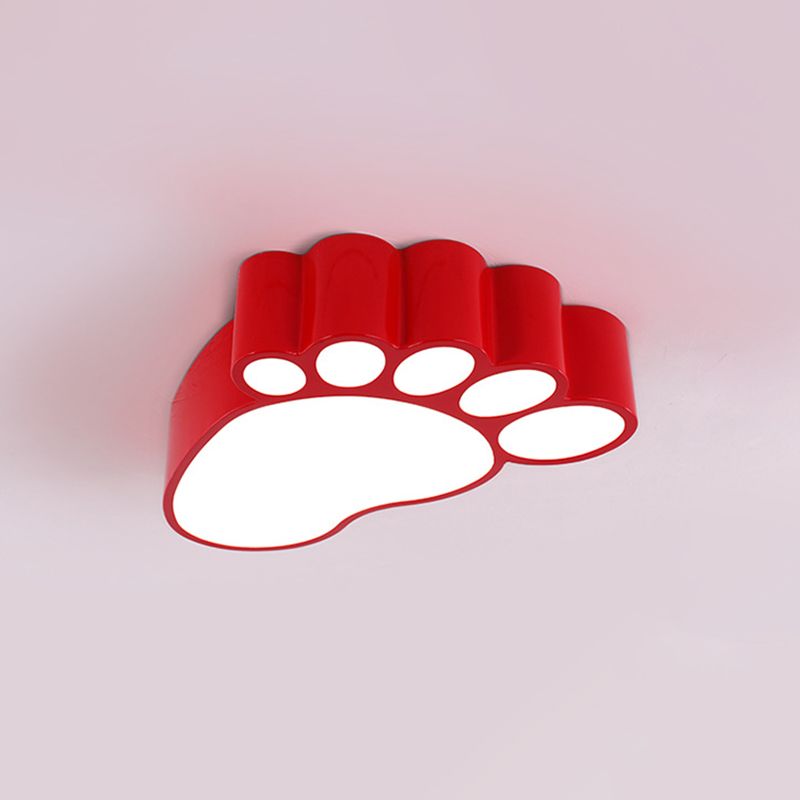 Acryl-Fußtritt-ähnliche LED-Unterputzlampe für Kinder, rot/gelb/blau, bündige Deckenleuchte für den Kindergarten