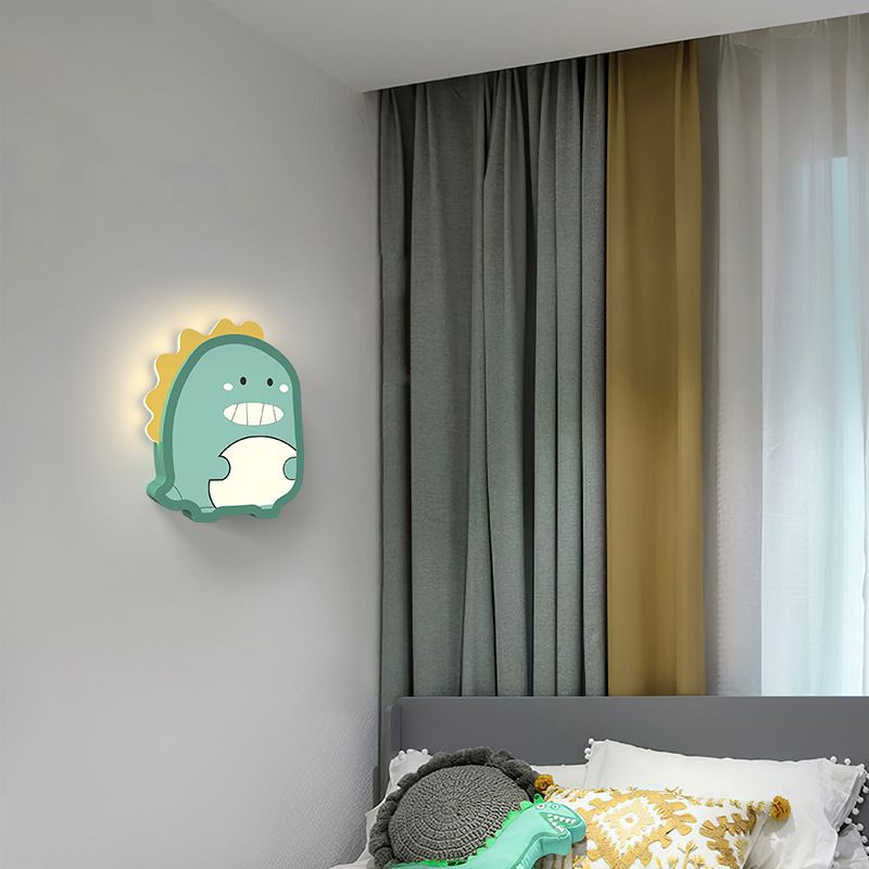Metal Cartoon Wall Sconce 1-Light LED Wall Mounted Lighting for Children's Room