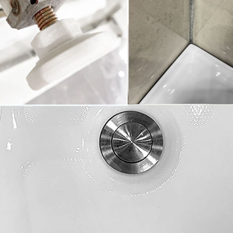 Soaking Bathtub Acrylic Antique Finish Rectangular Back to Wall Bath Tub