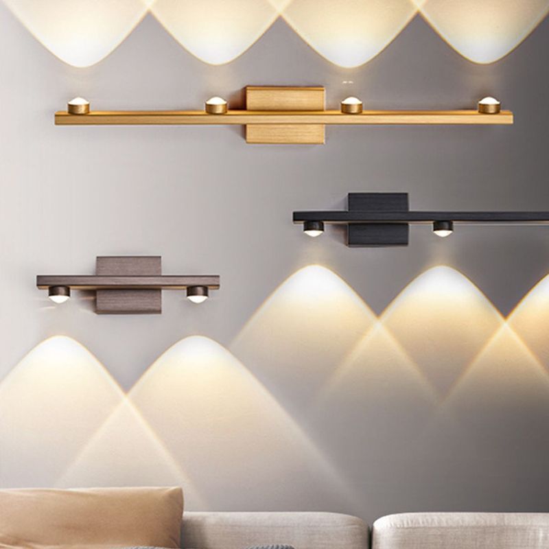 Aluminum Linear Wall Light Fixture Postmodern LED Up Down Wall Sconce