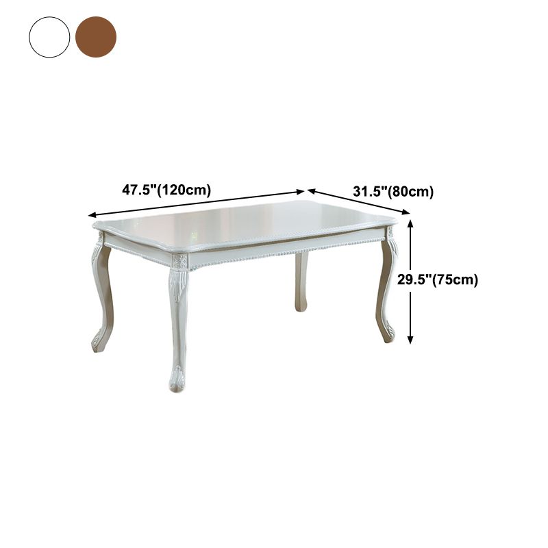 Mesa de comedor estándar rectangular de madera maciza moderna de mediados de siglo para cocina