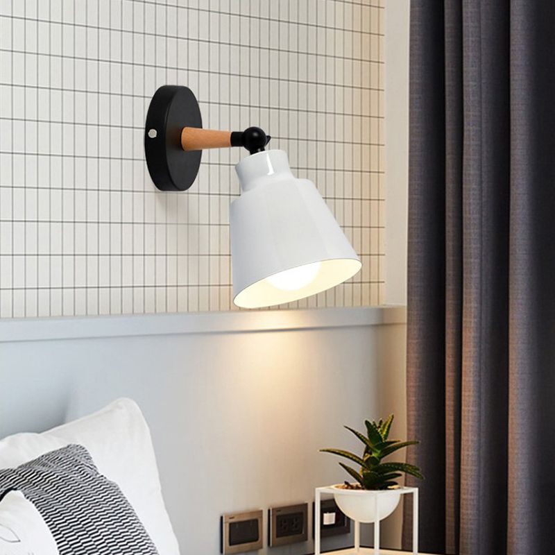 Contemporary Colorful Wall Light Simple Wooden Wall Light Sconce for Living Room