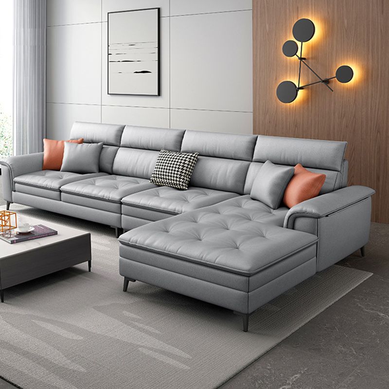 133.86" L Modern Sectionals Pillow Top Arm Sectionals with 4-Seater