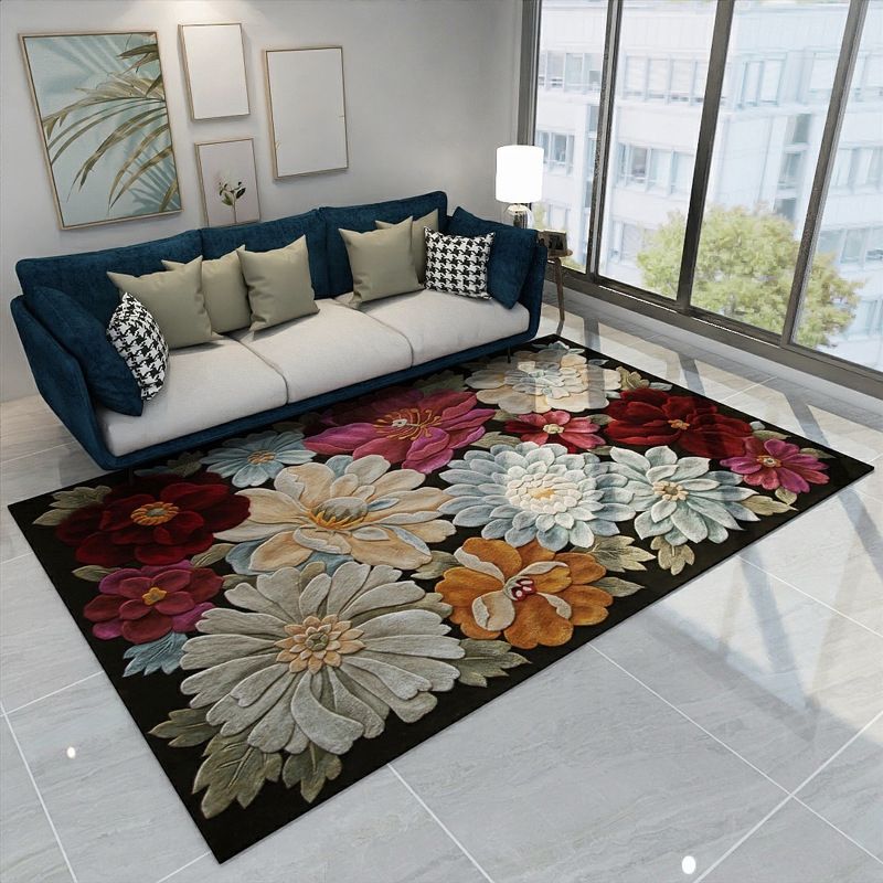Novelty Modern Style Rug Multicolor Geometry Area Rug Stain Resistant Machine Washable Non-Slip Rug for Sitting Room
