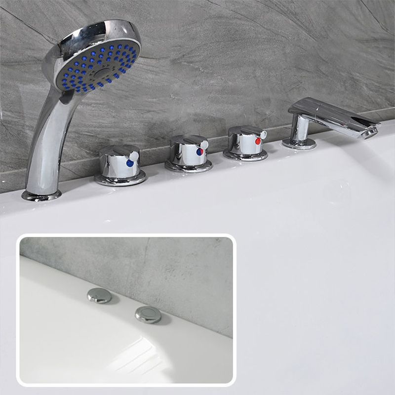 Freestanding Acrylic Bathtub Modern Stand Alone Soaking Tub with  Pop-up Drain