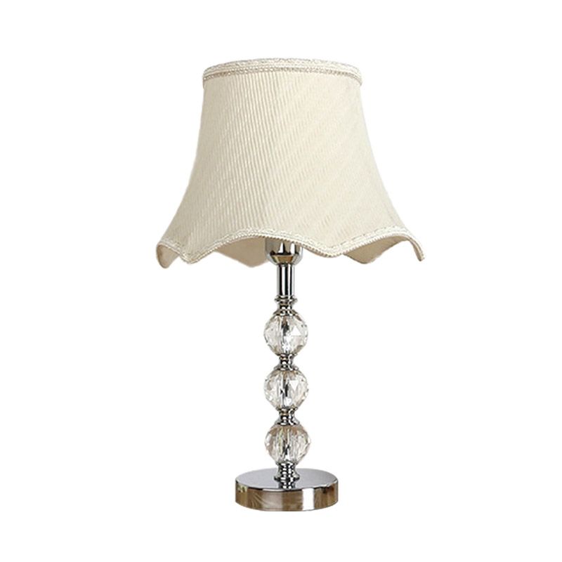 Pleine de chevet de salon festoné Light Crystal Crystal 1 Light Beige / Brown Light Light avec garniture tressée