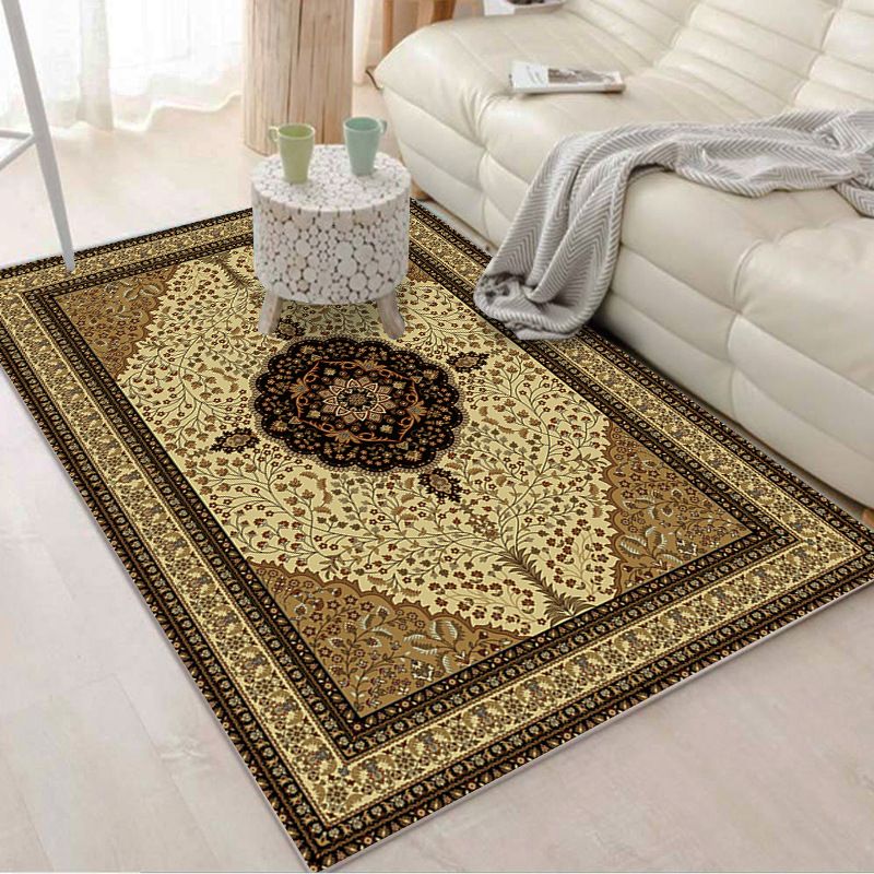 Tappeto floreale multicolore in poliestere area marocchina moquette non slittamento tappeto per animali domestici in lavatrice per salotto