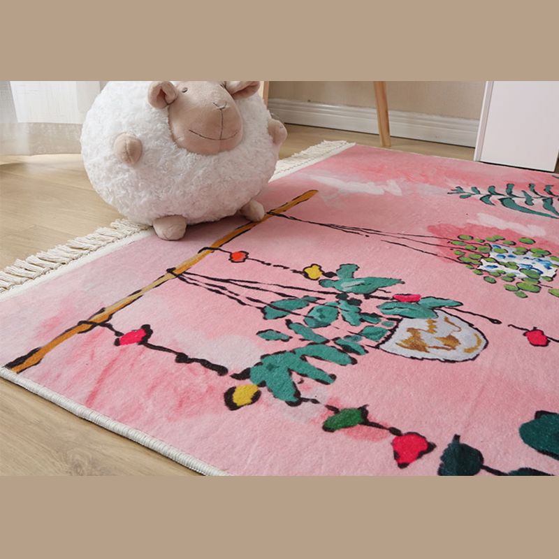 Tapis Boho-Chic Polyester Graffiti Print Intérieur Tapis Pet Friendly Carpet pour le salon
