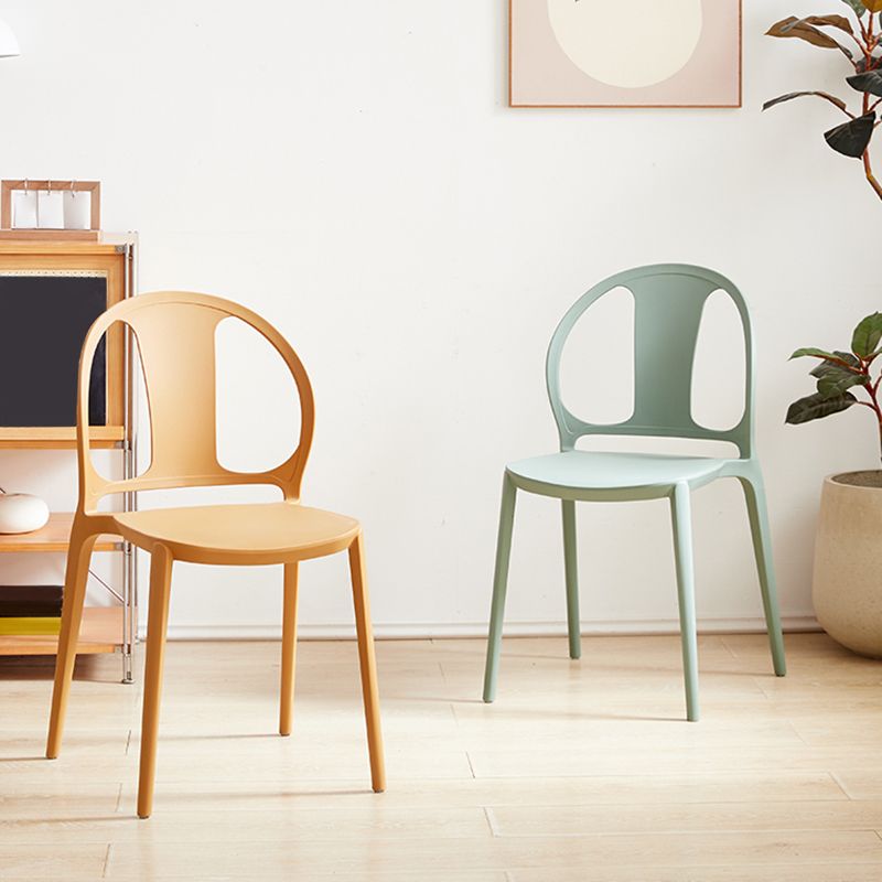 Dining Room Plastic Dining Chair Contemporary Stacking Side Chair