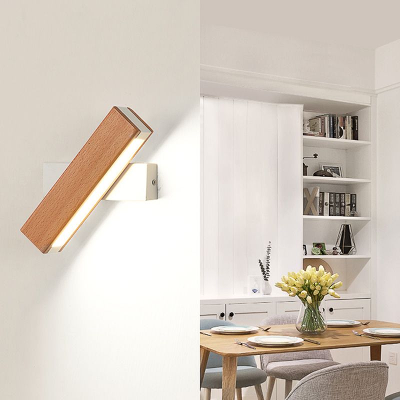 1 luce contemporanea montata a parete contemporanea in legno in legno a filo con la parete con monte
