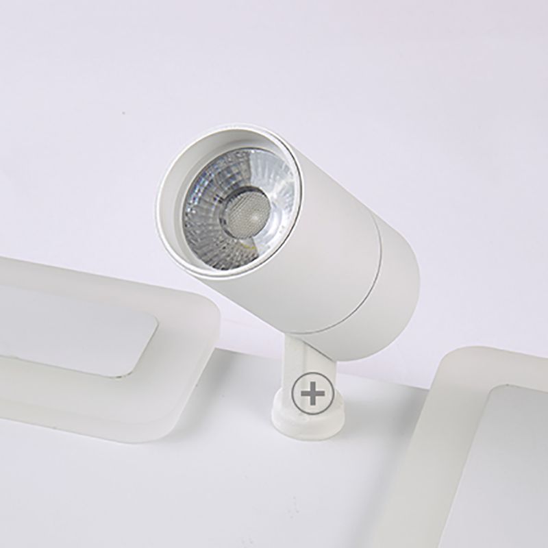 Plafonniers de simplicité blanche avec projecteurs Plafonnier encastré à LED