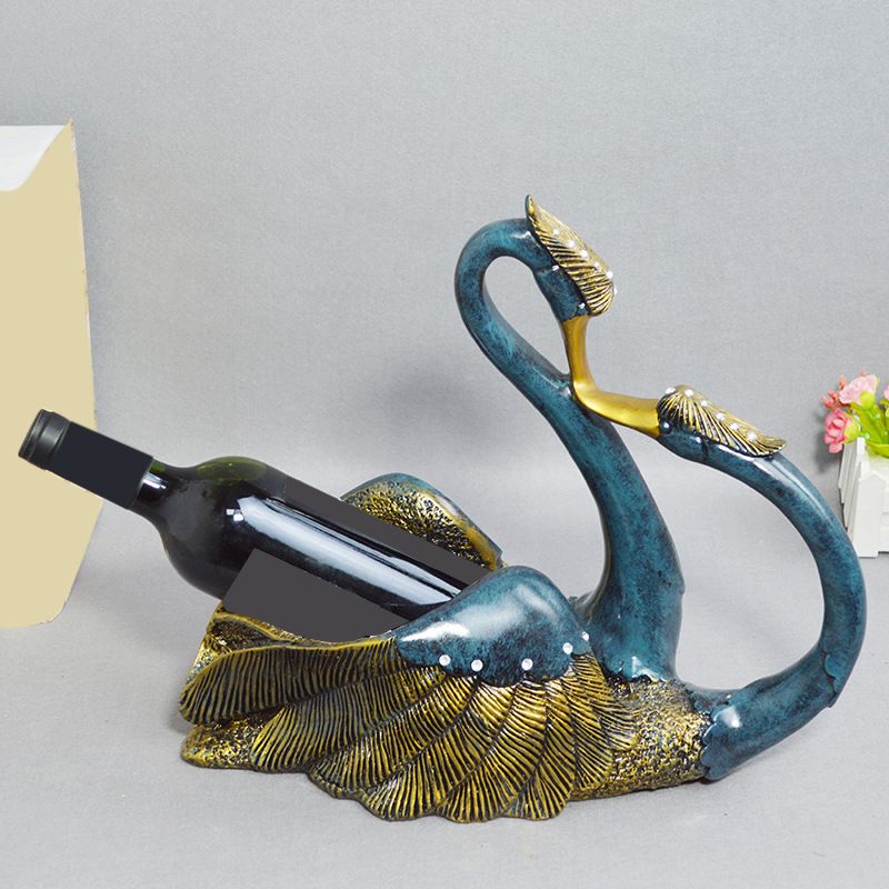 Glam Tabletop Wine Bottle Holder Resin Wine Bottle Rack for Kitchen