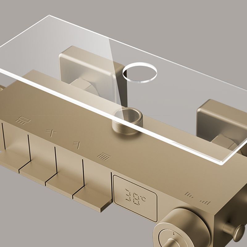 Contemporary Style Shower System Copper Spot Resist Wall Mounted Shower System