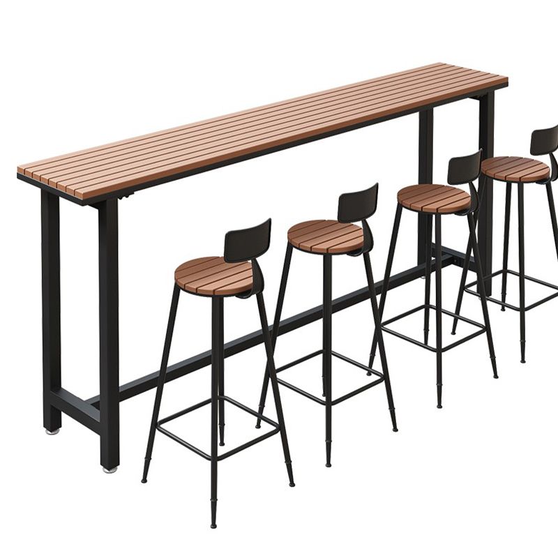 Industrial Bar Height Pub Table Rectangle Pub Height Dining Table