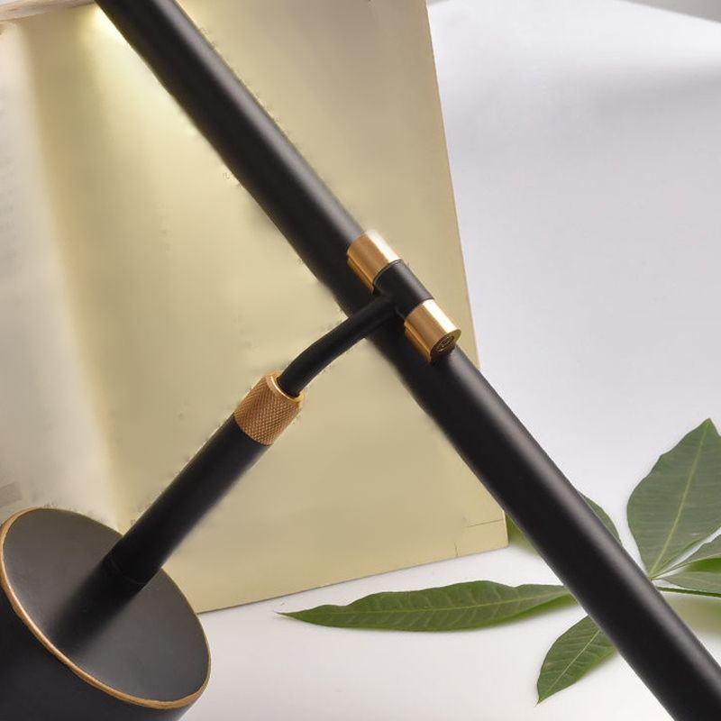 Linear Vanity Light Modern Metal Single Light LED Mirror Light for Bathroom in Black