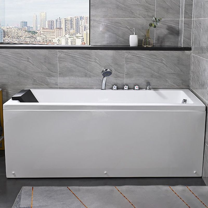 Freestanding Acrylic Bathtub Modern Stand Alone Soaking Tub with  Pop-up Drain
