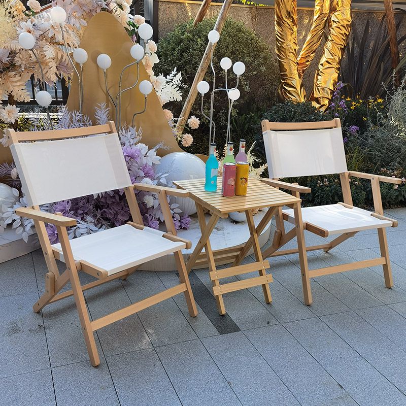 Solid Wood Modern Patio Arm Chair No Distressing Dining Armchair with Arm