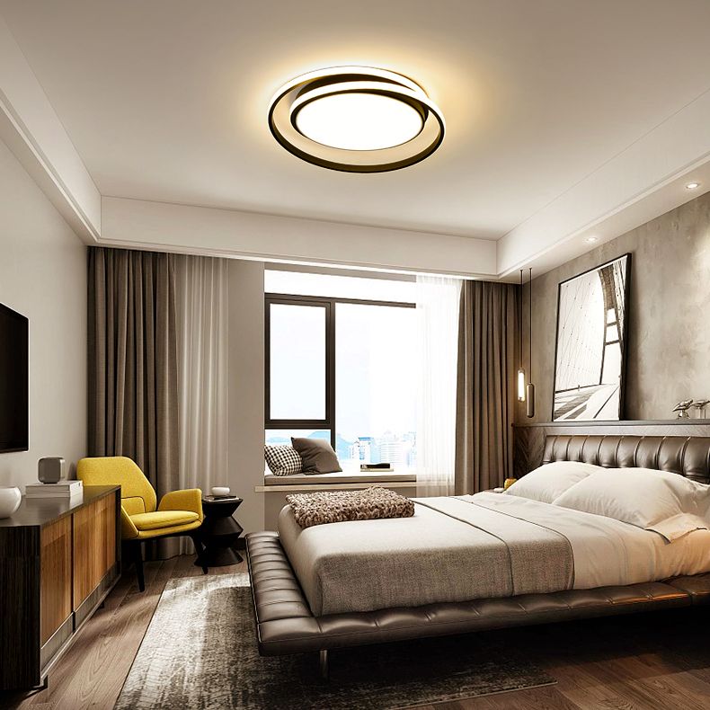 Cerchio Anello Flush Montaggio Soffitto Light Moderno Semplicità Soffitto Montaggio Luce Fissaggio per Bedroom