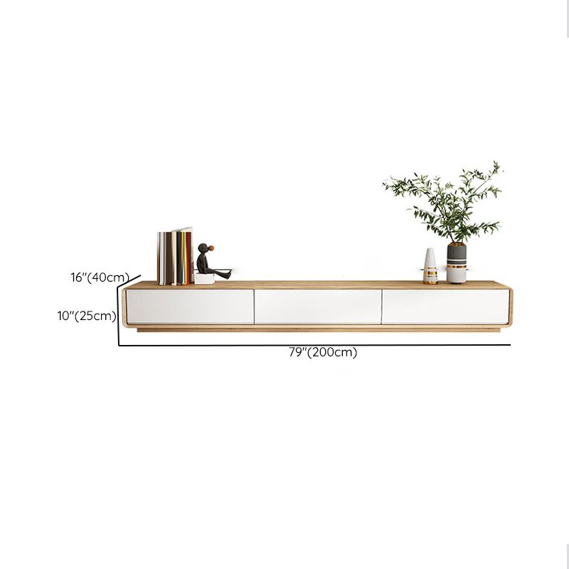 Contemporary TV Media Console Wooden TV Console with Drawers
