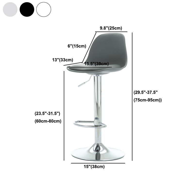 Contemporary Liftable Bar Stool Metal Counter Bar Stool with Metal Legs