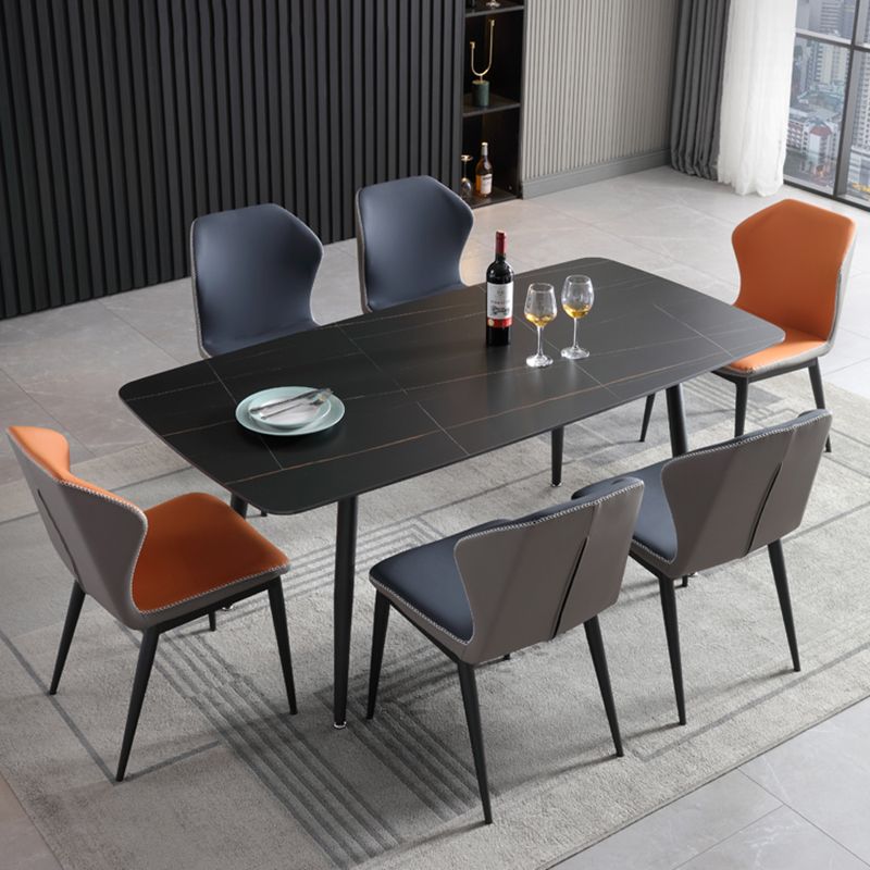 Sillas de comedor sin brazos industriales de cuero PU para cocina