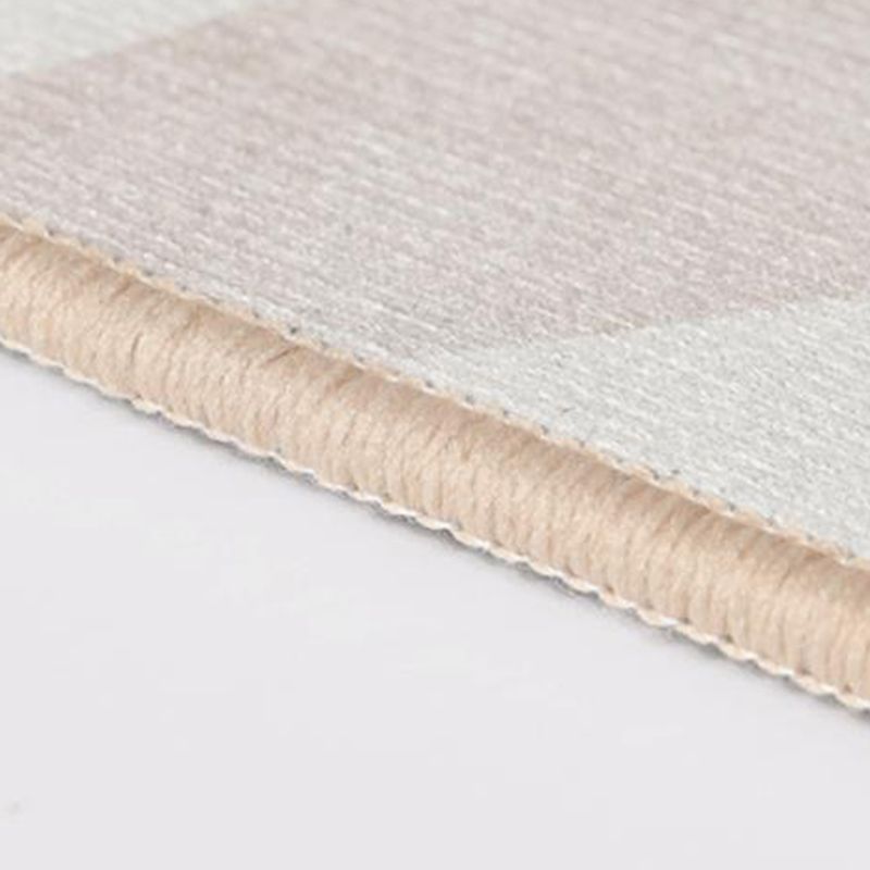 Apricot Tone Nordic Area Rug Polyester Abstract Print Carpet Stain Resistant Rug for Home Decoration