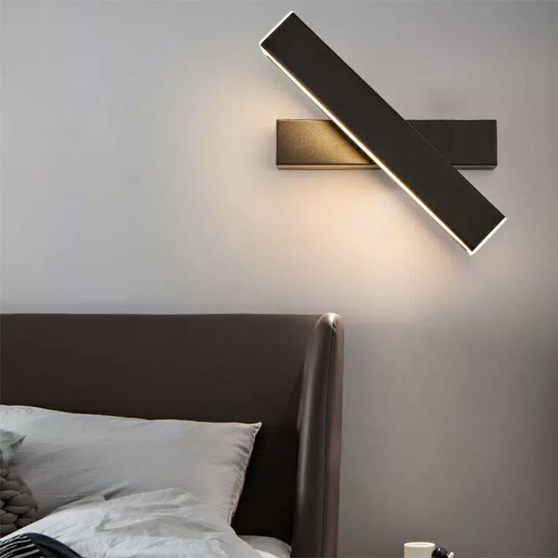 Linear Wall Mount Lighting Simple Metal 1 Light Wall Mounted Light for Bedroom