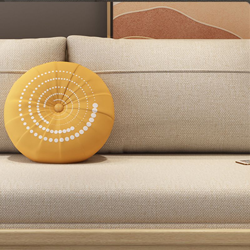 31.5" Linen Blend Armless Sleeper Scandinavian Styled Sleeper Sofa Bed