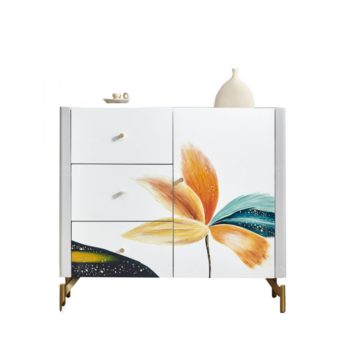 Classic Glam Storage Chest Solid Wood Storage Chest Dresser for Bedroom