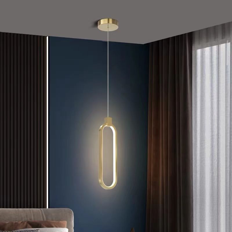 Linear Shape Metal Hanging Lights Modern Style Hanging Light Fixtures