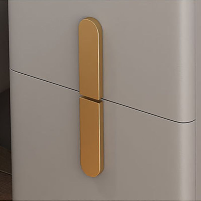 Stone Bedside Cabinet Contemporary Bed Nightstand with 2 Drawers