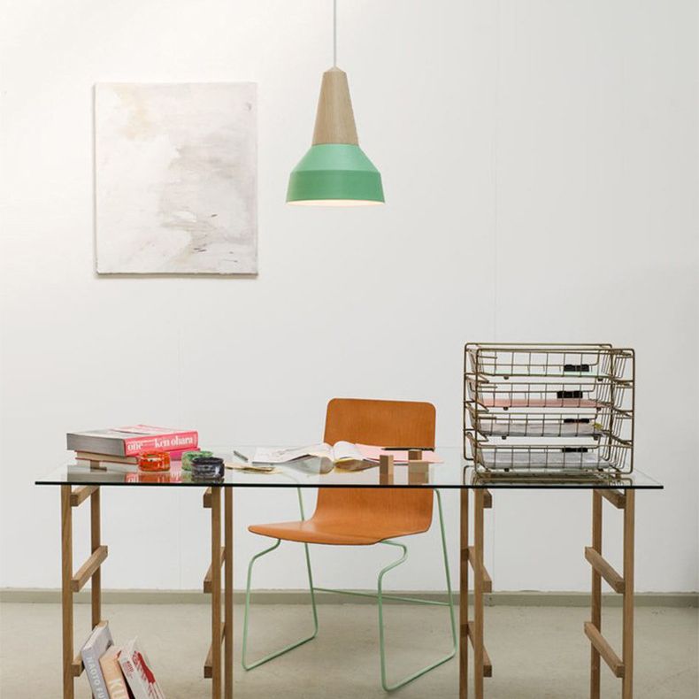 Trota in legno in metallo Trota sospesa a sospensione Simplicità Simplicità Apparecchio di illuminazione a sospensione per camera da letto