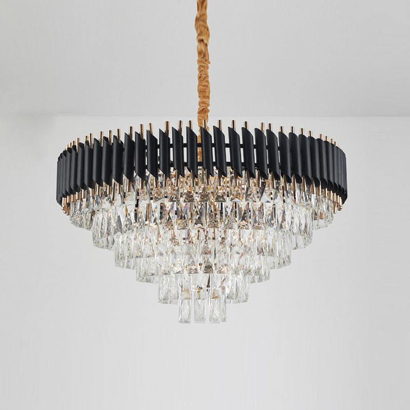 Luz de lámpara de lámpara de cristal moderna lámpara de araña colgante múltiple para cafetería